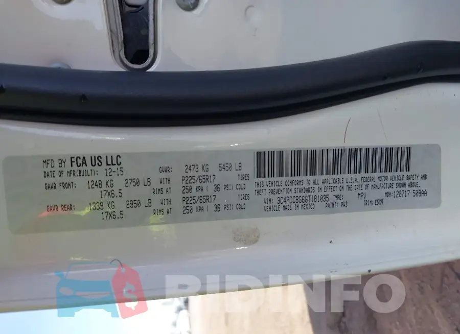 3C4PDCBG6GT181035 Photo# 9