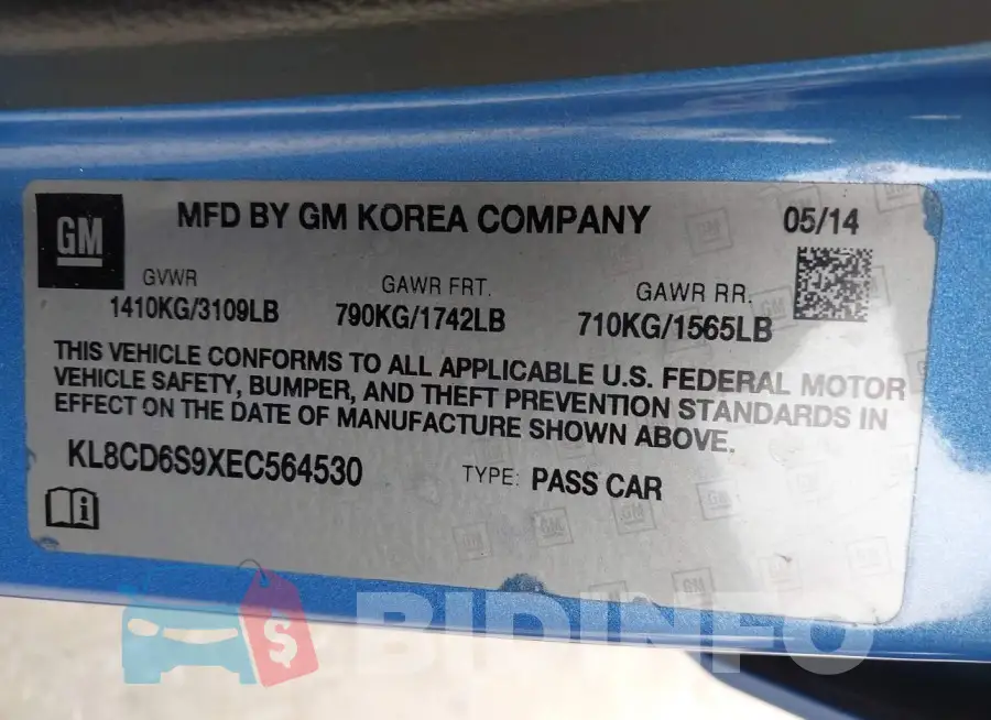 KL8CD6S9XEC564530 Photo# 9