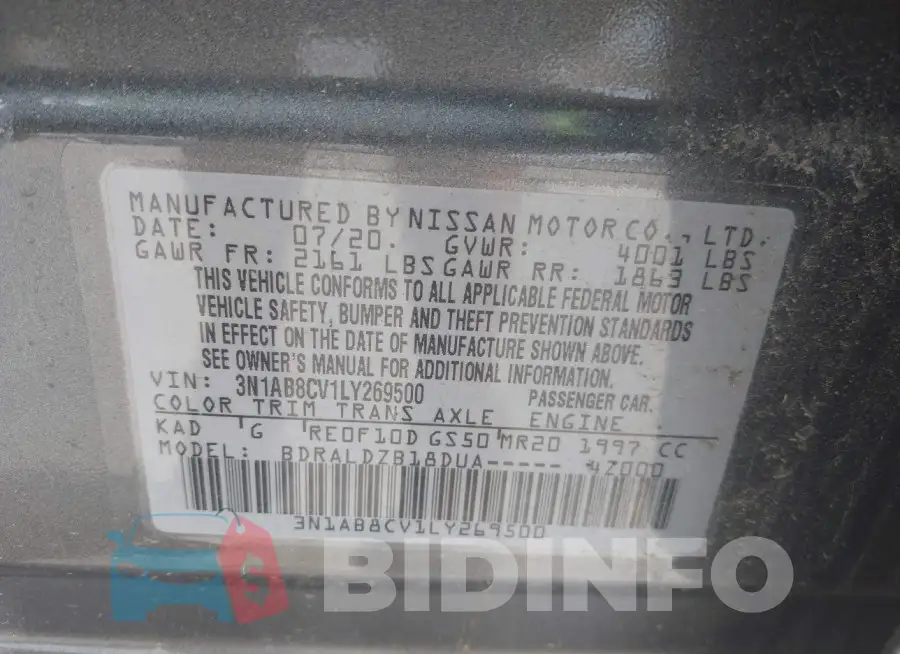 3N1AB8CV1LY269500 Photo# 9