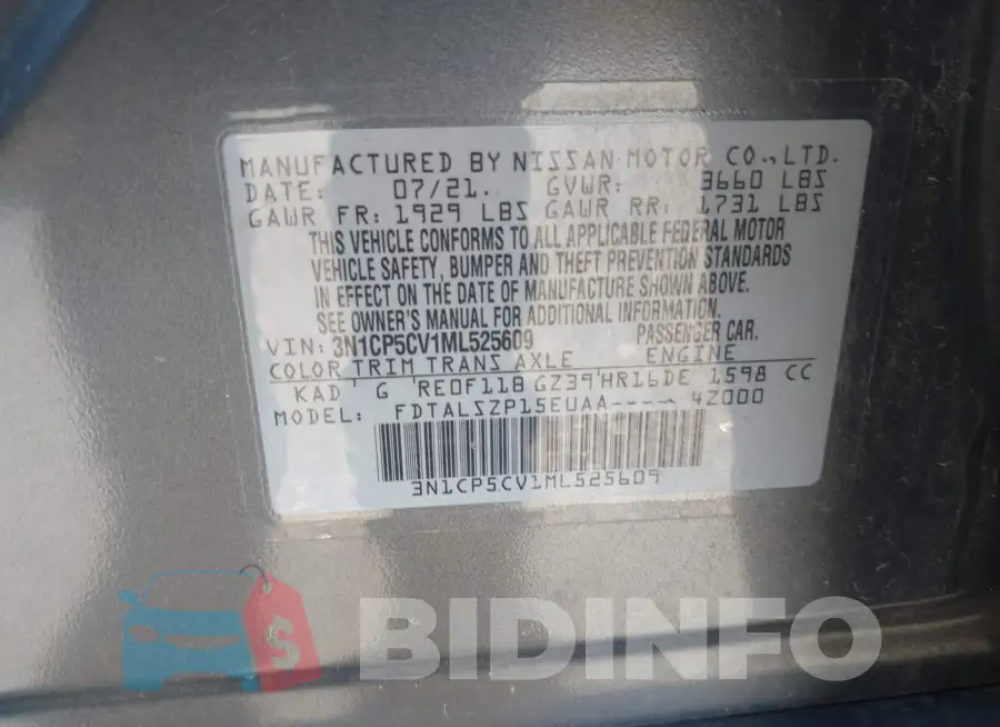 3N1CP5CV1ML525609 Photo# 9