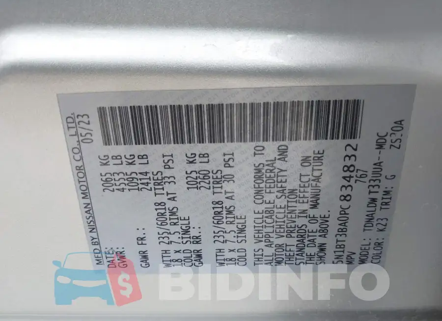 5N1BT3BA0PC834832 Photo# 9