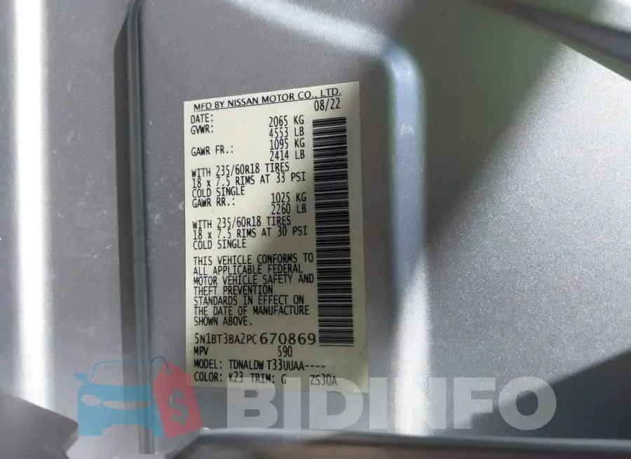 5N1BT3BA2PC670869 Photo# 9
