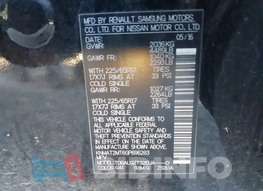 KNMAT2MT6GP696263 Photo# 9