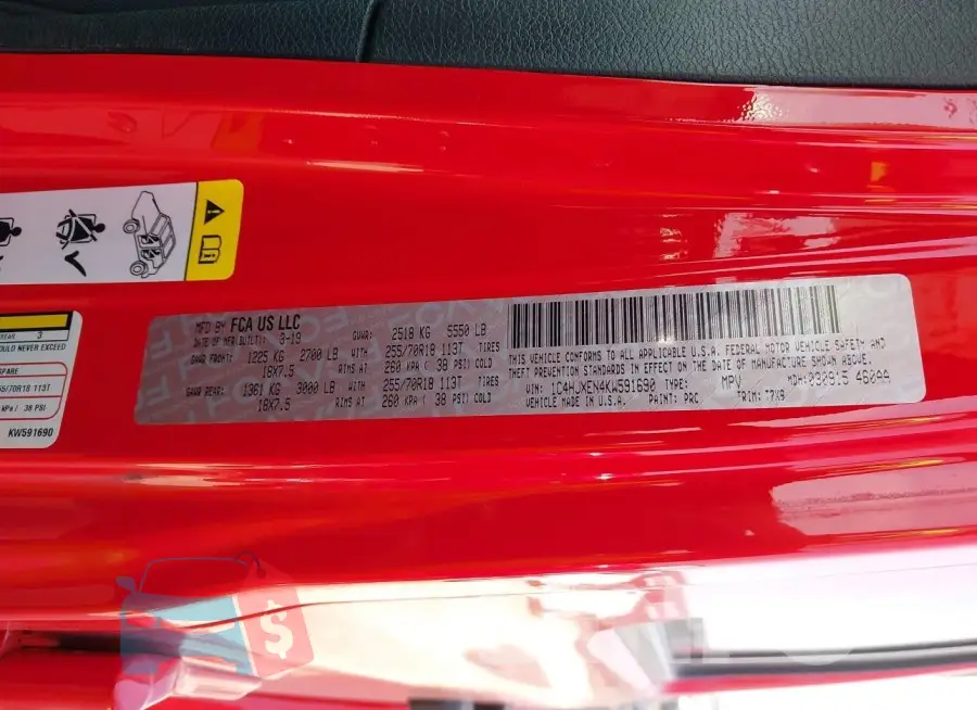 1C4HJXEN4KW591690 Photo# 9