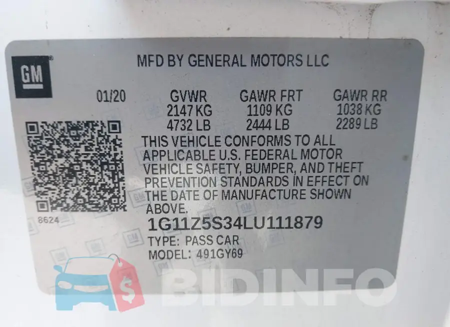 1G11Z5S34LU111879 Photo# 9