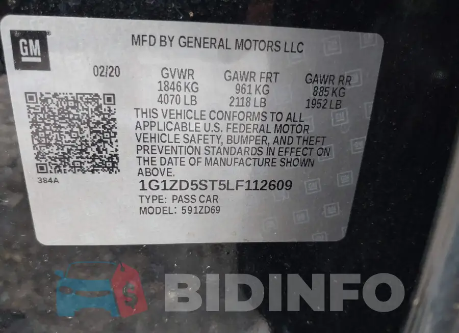 1G1ZD5ST5LF112609 Photo# 9