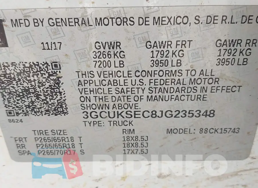 3GCUKSEC8JG235348 Photo# 9