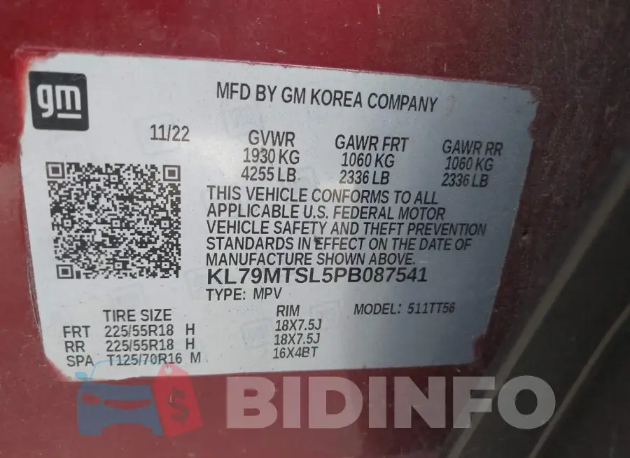 KL79MTSL5PB087541 Photo# 9