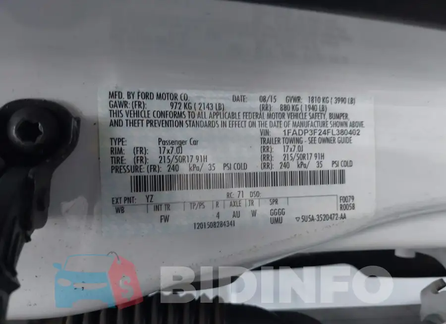 1FADP3F24FL380402 Photo# 9