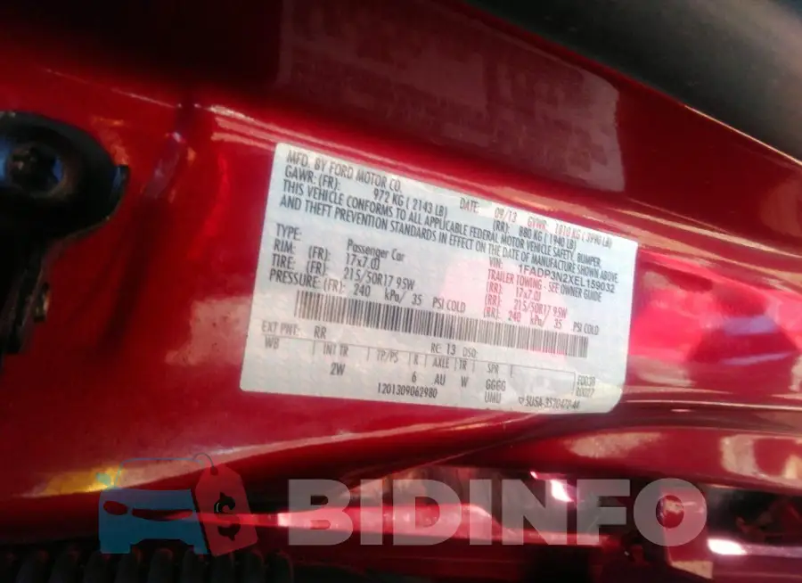 1FADP3N2XEL159032 Photo# 9