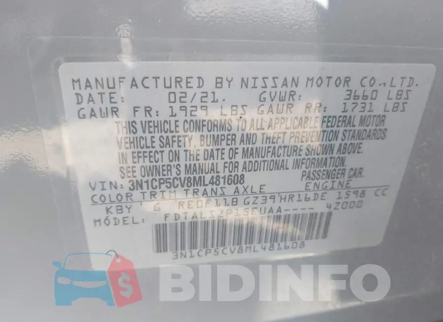 3N1CP5CV8ML481608 Photo# 9