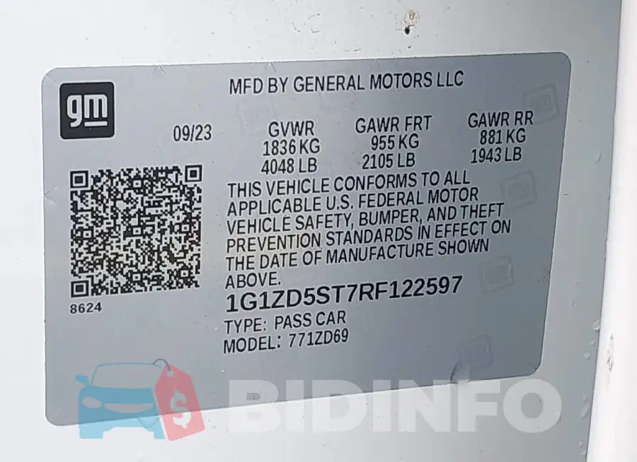 1G1ZD5ST7RF122597 Photo# 9