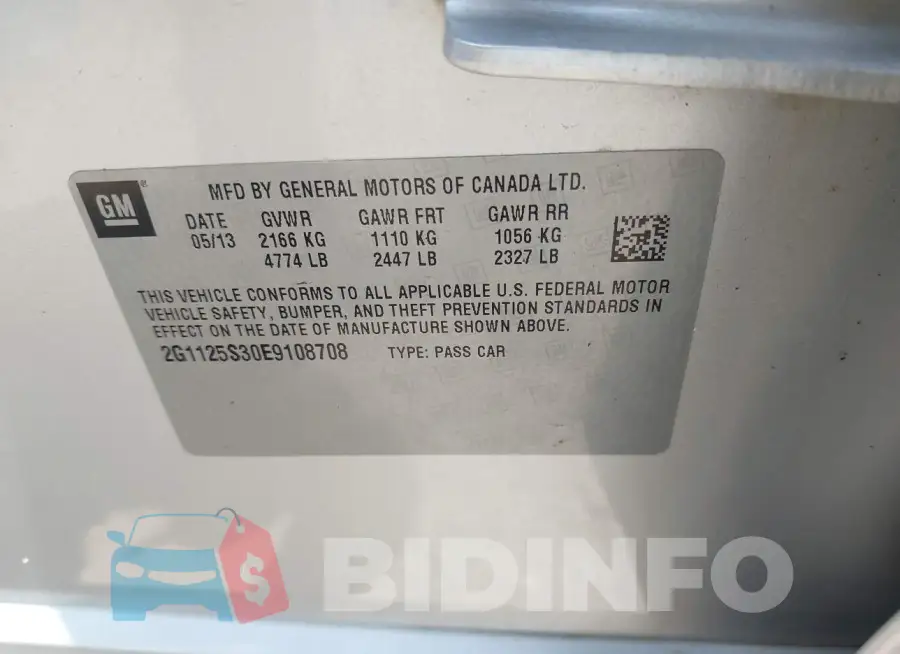 2G1125S30E9108708 Photo# 9