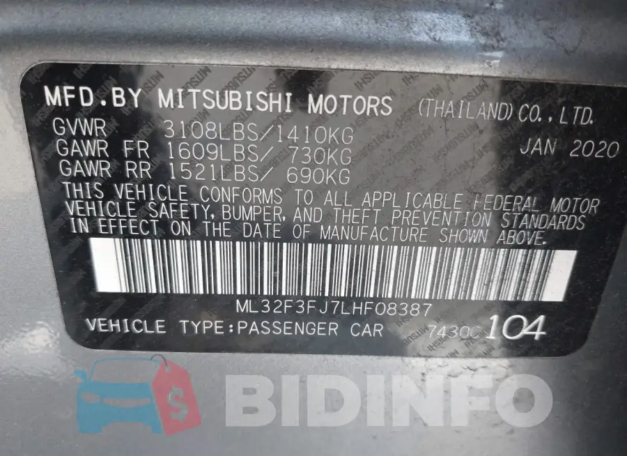 ML32F3FJ7LHF08387 Photo# 9