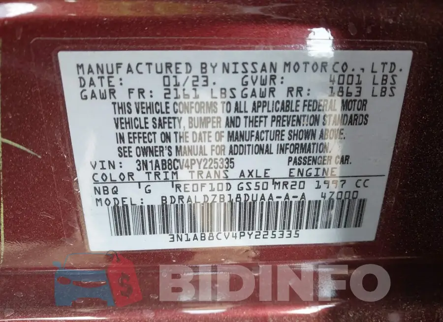 3N1AB8CV4PY225335 Photo# 9