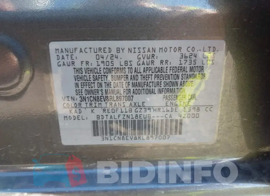 3N1CN8EV8RL897007 Photo# 9