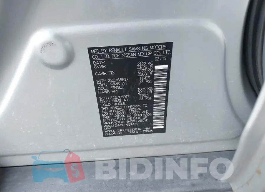 KNMAT2MV9FP537432 Photo# 9