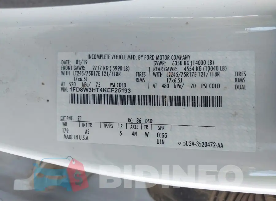 1FD8W3HT4KEF25193 Photo# 8