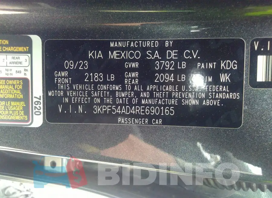 3KPF54AD4RE690165 Photo# 9