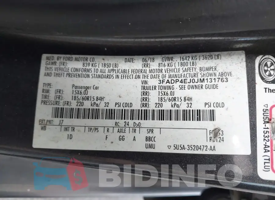 3FADP4EJ0JM131763 Photo# 9
