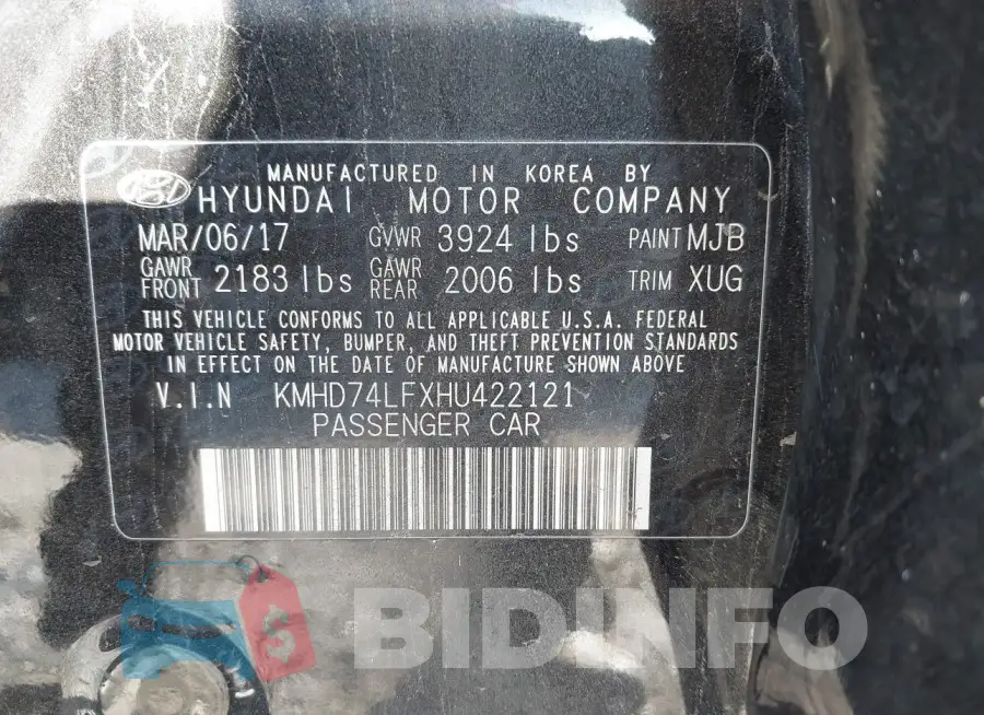 KMHD74LFXHU422121 Photo# 9