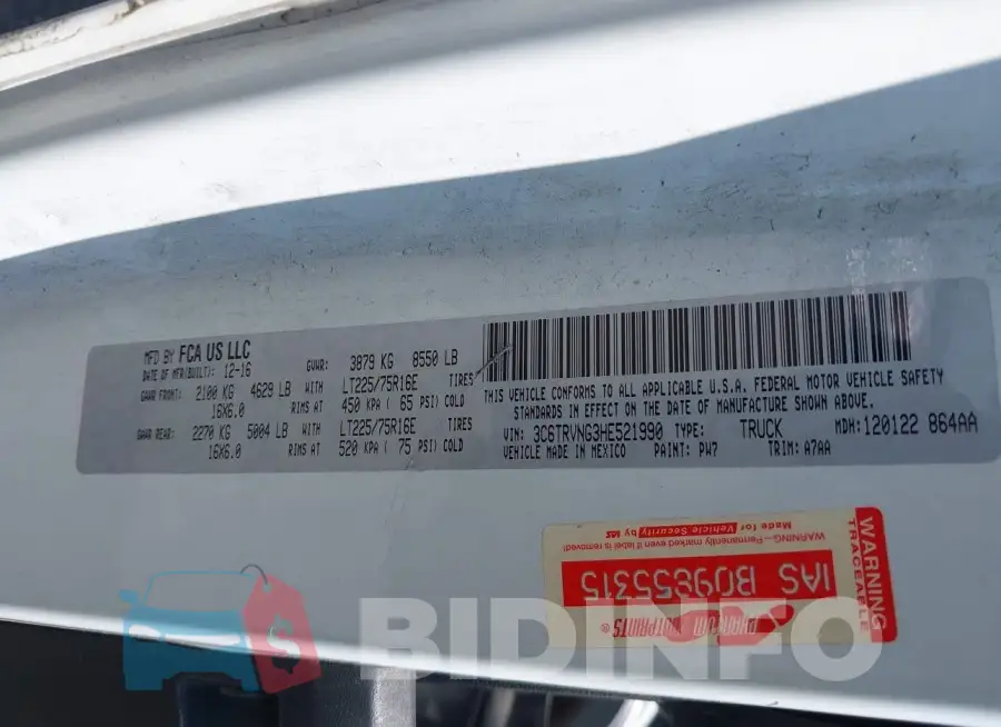 3C6TRVNG3HE521990 Photo# 9