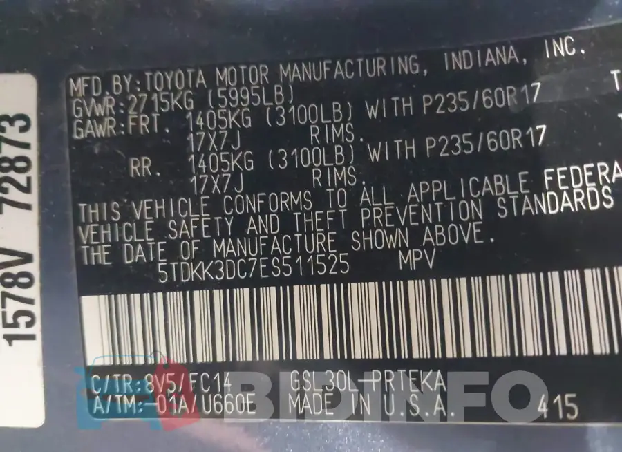 5TDKK3DC7ES511525 Photo# 9