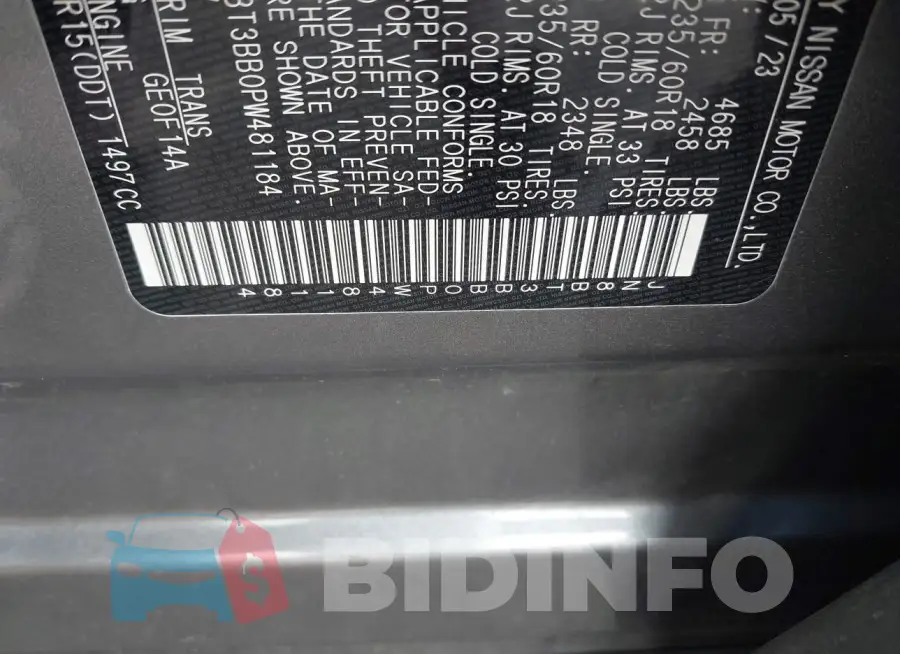 JN8BT3BB0PW481184 Photo# 9