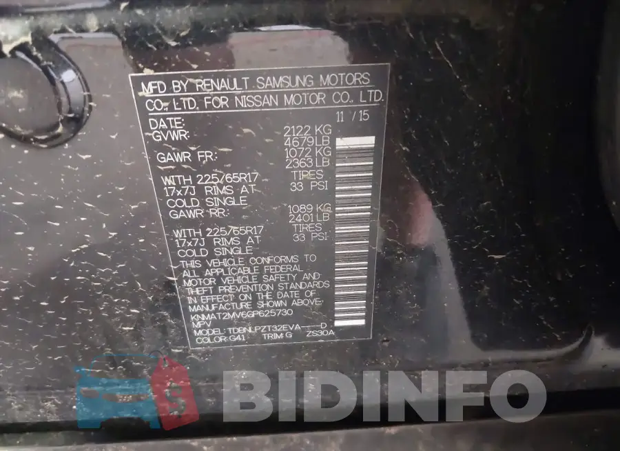 KNMAT2MV6GP625730 Photo# 9