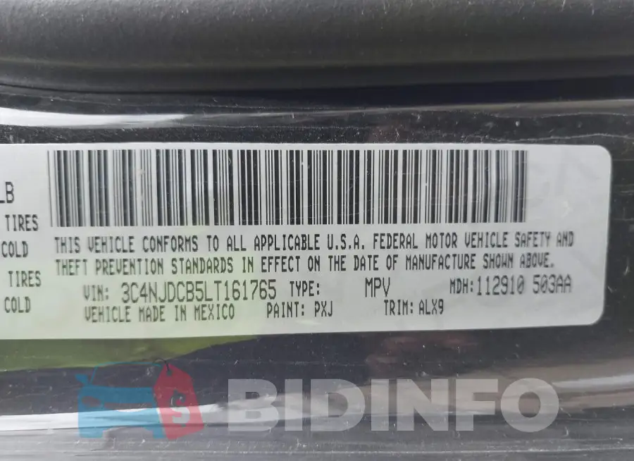 3C4NJDCB5LT161765 Photo# 9