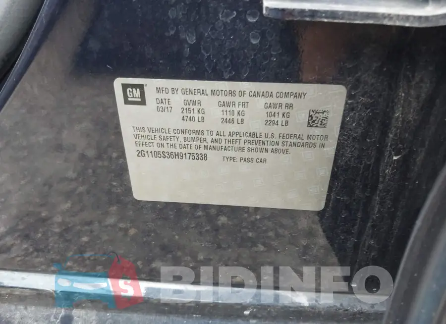 2G1105S36H9175338 Photo# 9
