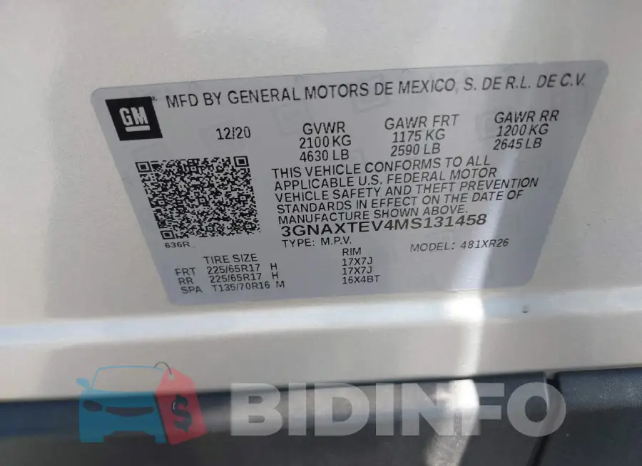 3GNAXTEV4MS131458 Photo# 9