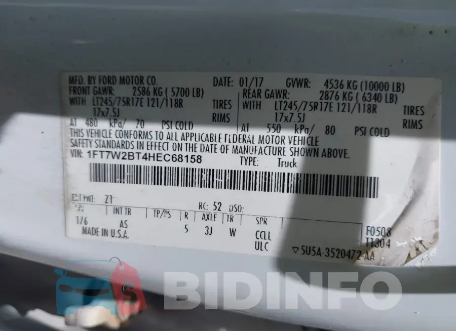 1FT7W2BT4HEC68158 Photo# 9