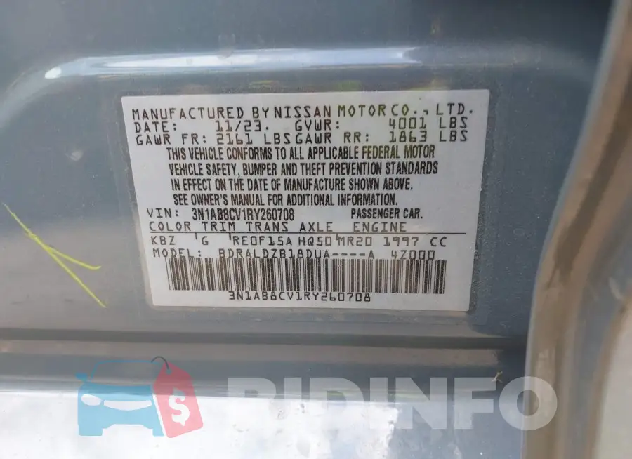 3N1AB8CV1RY260708 Photo# 9