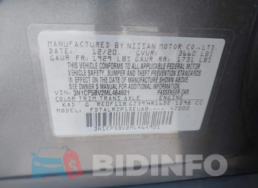 3N1CP5BV2ML464921 Photo# 9