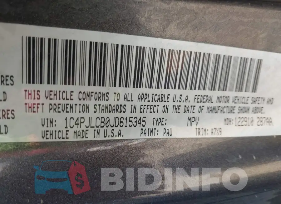 1C4PJLCB0JD615345 Photo# 9
