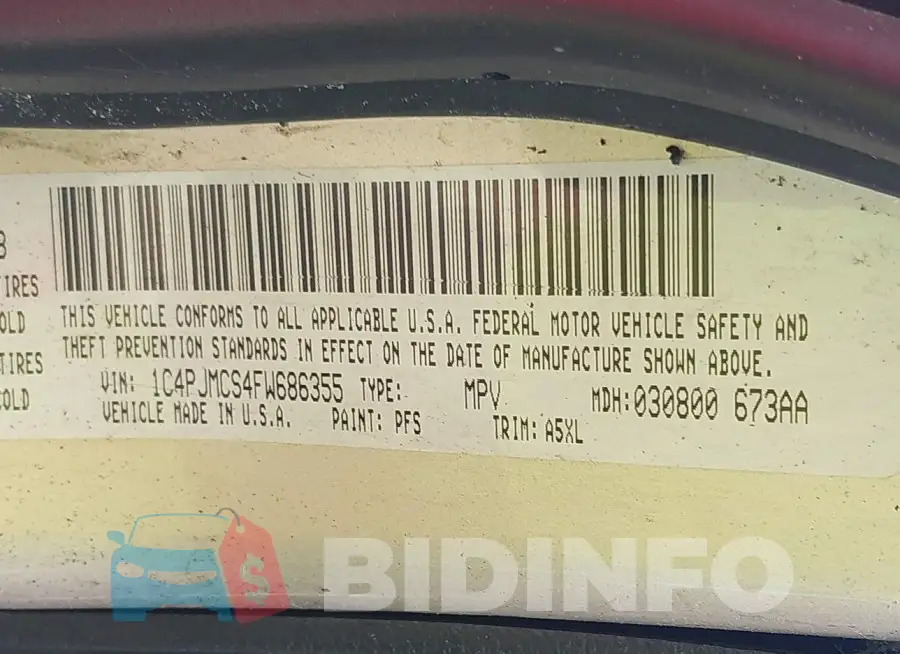 1C4PJMCS4FW686355 Photo# 9