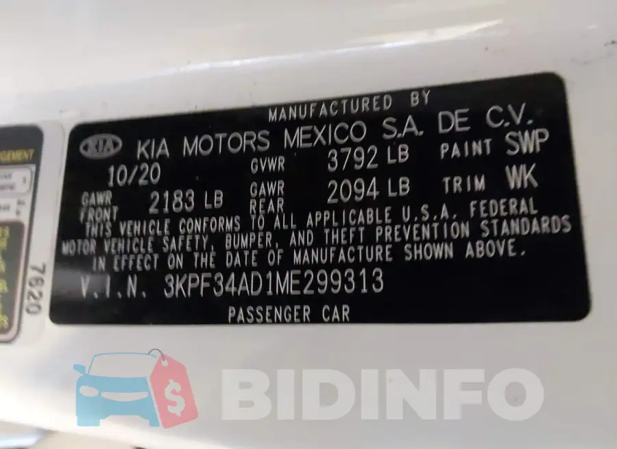 3KPF34AD1ME299313 Photo# 9