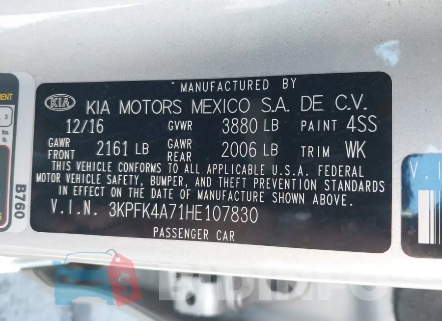 3KPFK4A71HE107830 Photo# 9