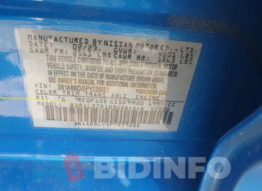 3N1AB8CV5PY239051 Photo# 9