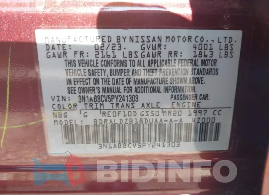 3N1AB8CV5PY241303 Photo# 9