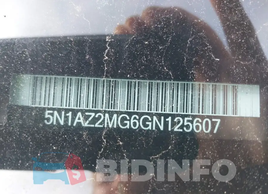 5N1AZ2MG6GN125607 Photo# 9