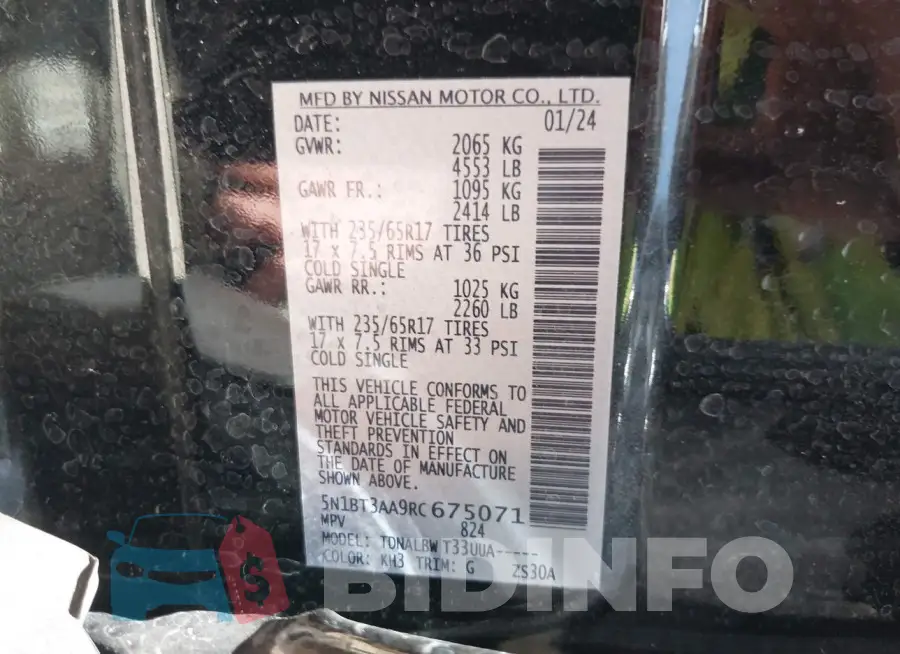 5N1BT3AA9RC675071 Photo# 9