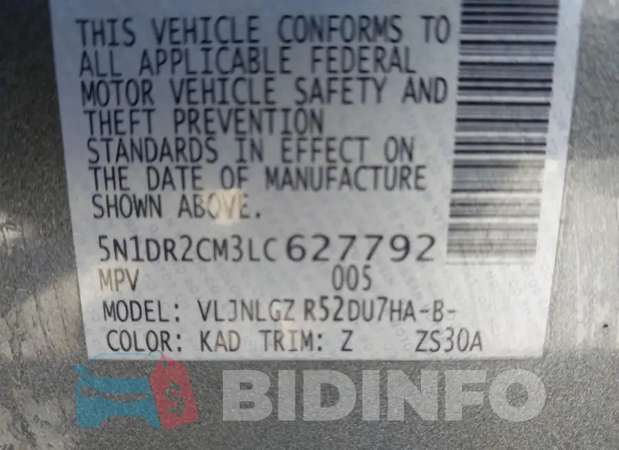 5N1DR2CM3LC627792 Photo# 9