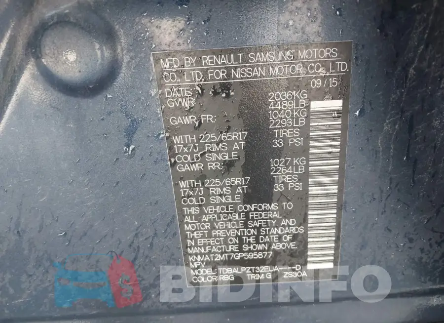KNMAT2MT7GP595877 Photo# 9