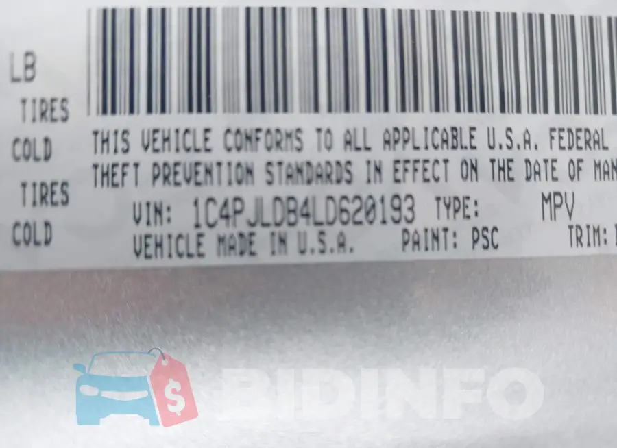 1C4PJLDB4LD620193 Photo# 9