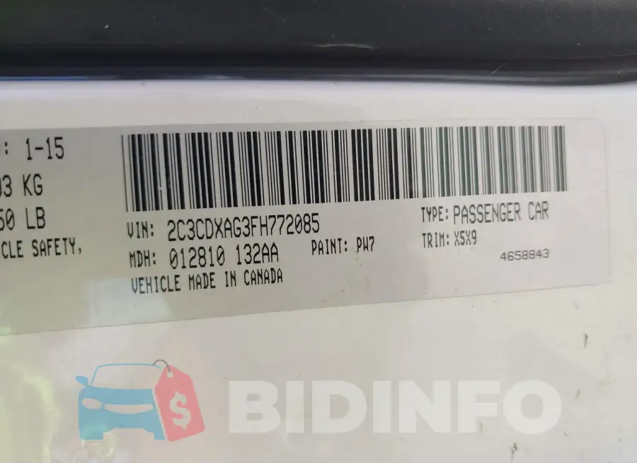 2C3CDXAG3FH772085 Photo# 9