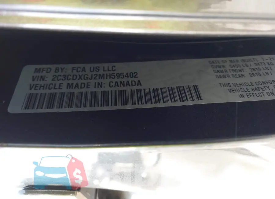 2C3CDXGJ2MH595402 Photo# 9