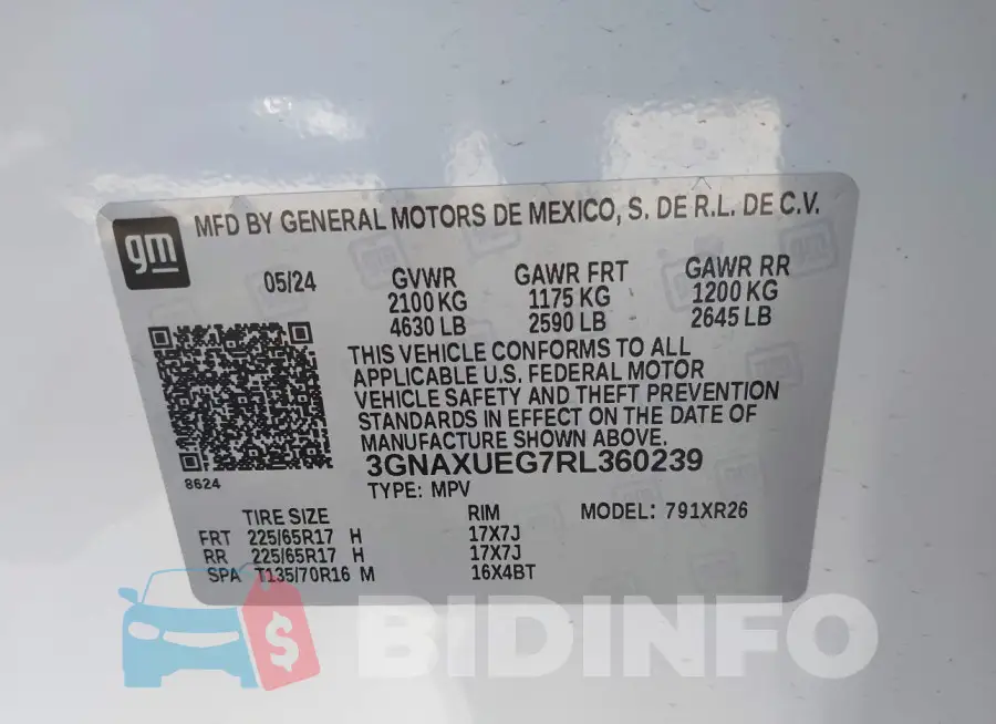 3GNAXUEG7RL360239 Photo# 9