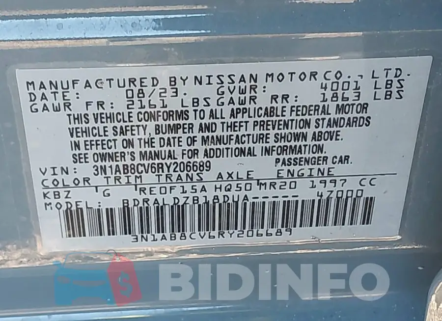 3N1AB8CV6RY206689 Photo# 9